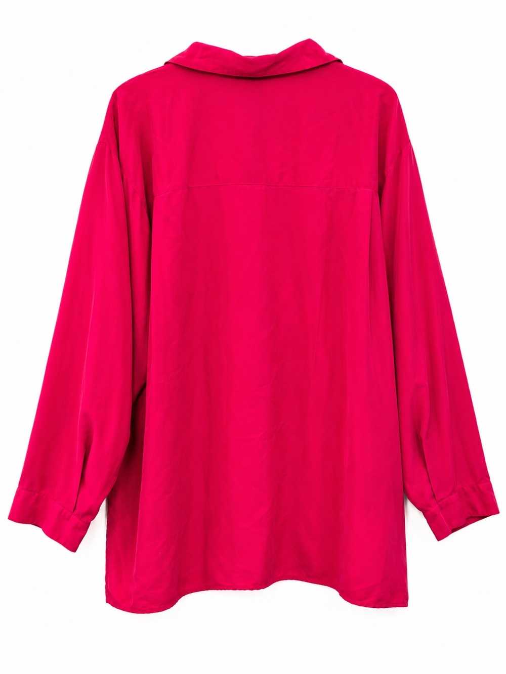 Lane Bryant Bright Fuchsia Silk Shirt - Picture 3 of 3